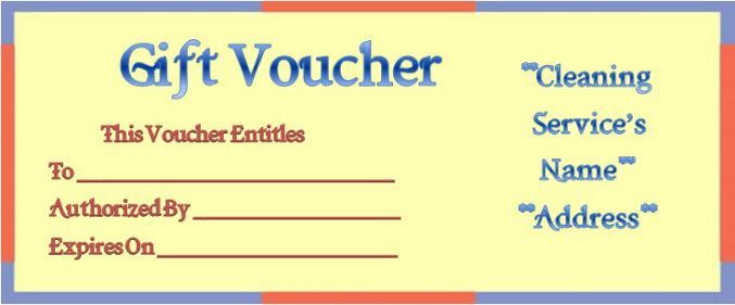 free printable house cleaning gift certificate template