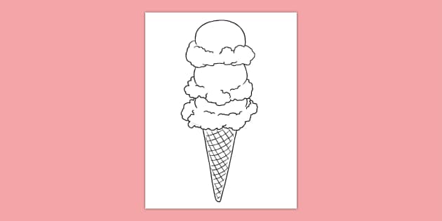 free printable ice cream cone coloring pages