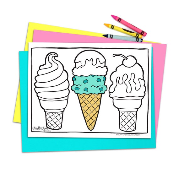 free printable ice cream cone coloring pages