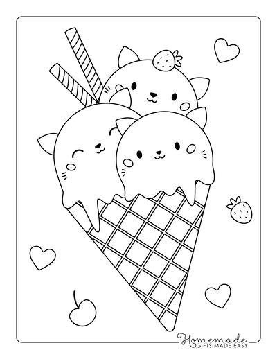 free printable ice cream cone coloring pages