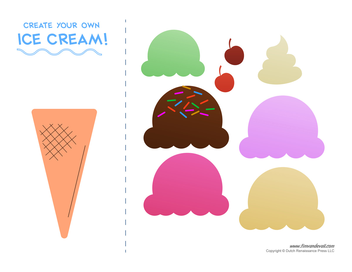 free printable ice cream cone images