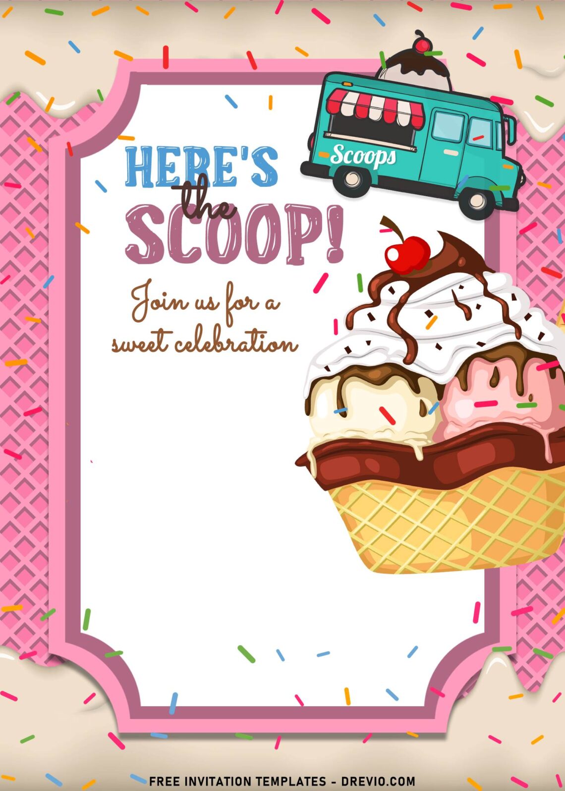 9+ Yummy Ice Cream Party Invitation Templates | Download Hundreds ...
