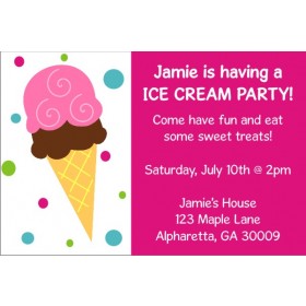 Ice Cream Party Free Printable Invitation Personalized Party Invites