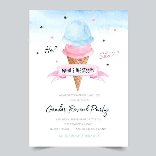free printable ice cream cone invitations