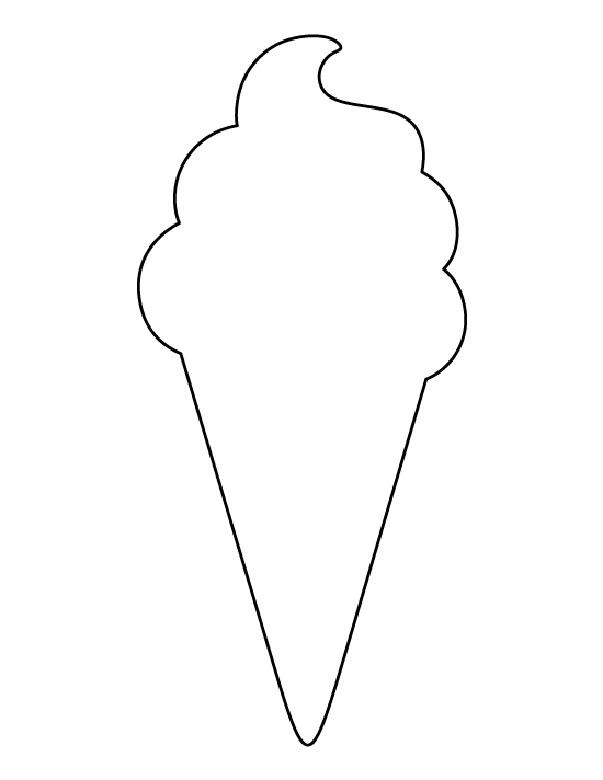 free printable ice cream cone pattern