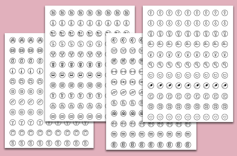 free printable icon stickers