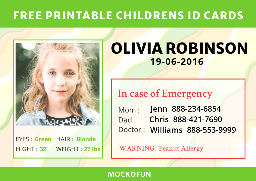 ? Child Id Card - MockoFUN