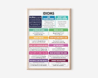 free printable idiom posters