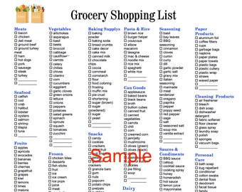 free printable indian grocery list