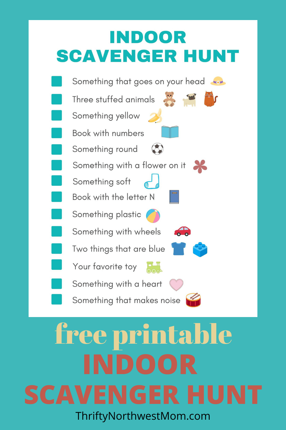 free printable indoor scavenger hunt
