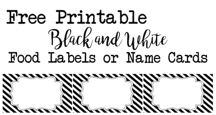 free printable ingredient labels
