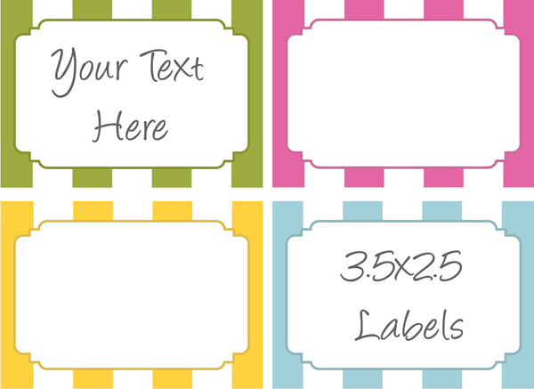free printable ingredient labels