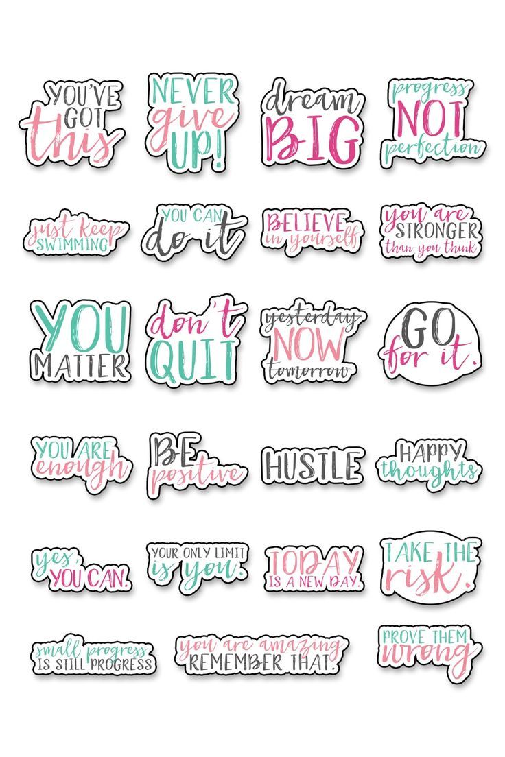 free printable inspirational stickers