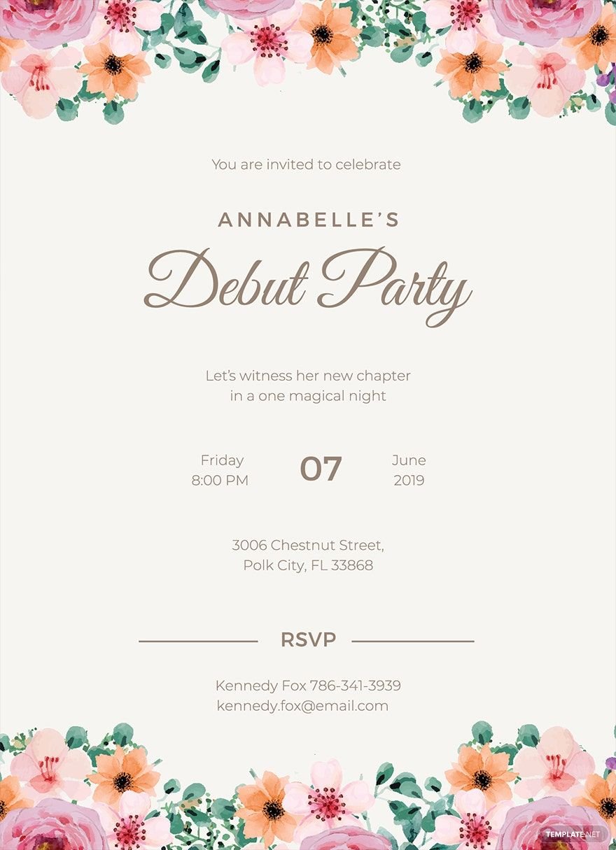 Printable Invitation Templates in Publisher - FREE Download ...
