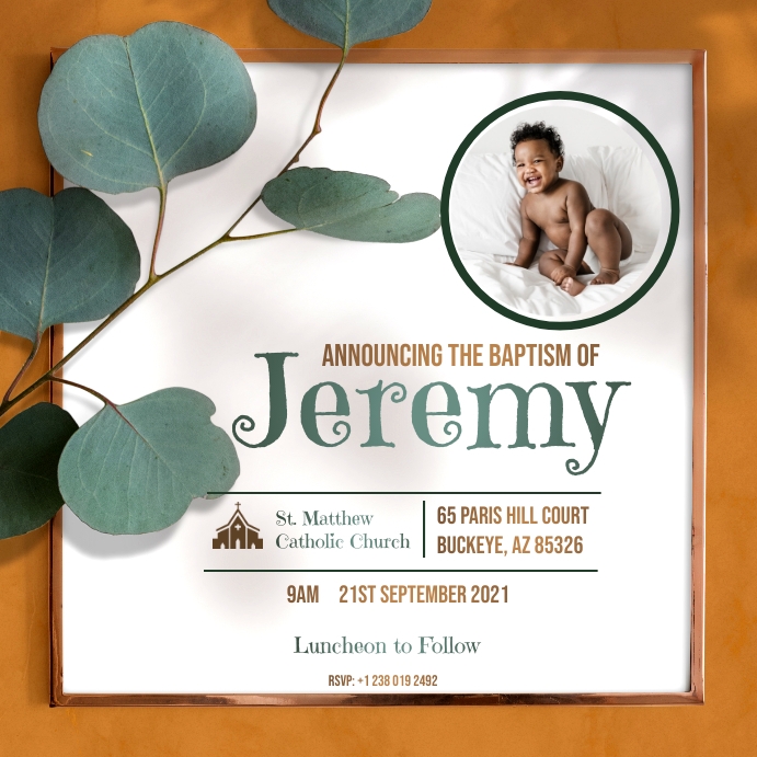 Baptism Invitation Template | PosterMyWall