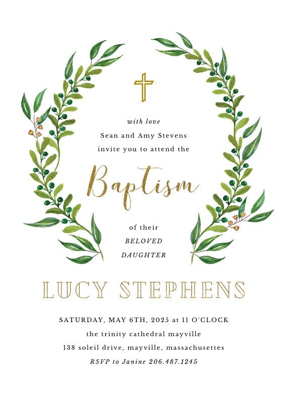 free printable invitation templates baptism