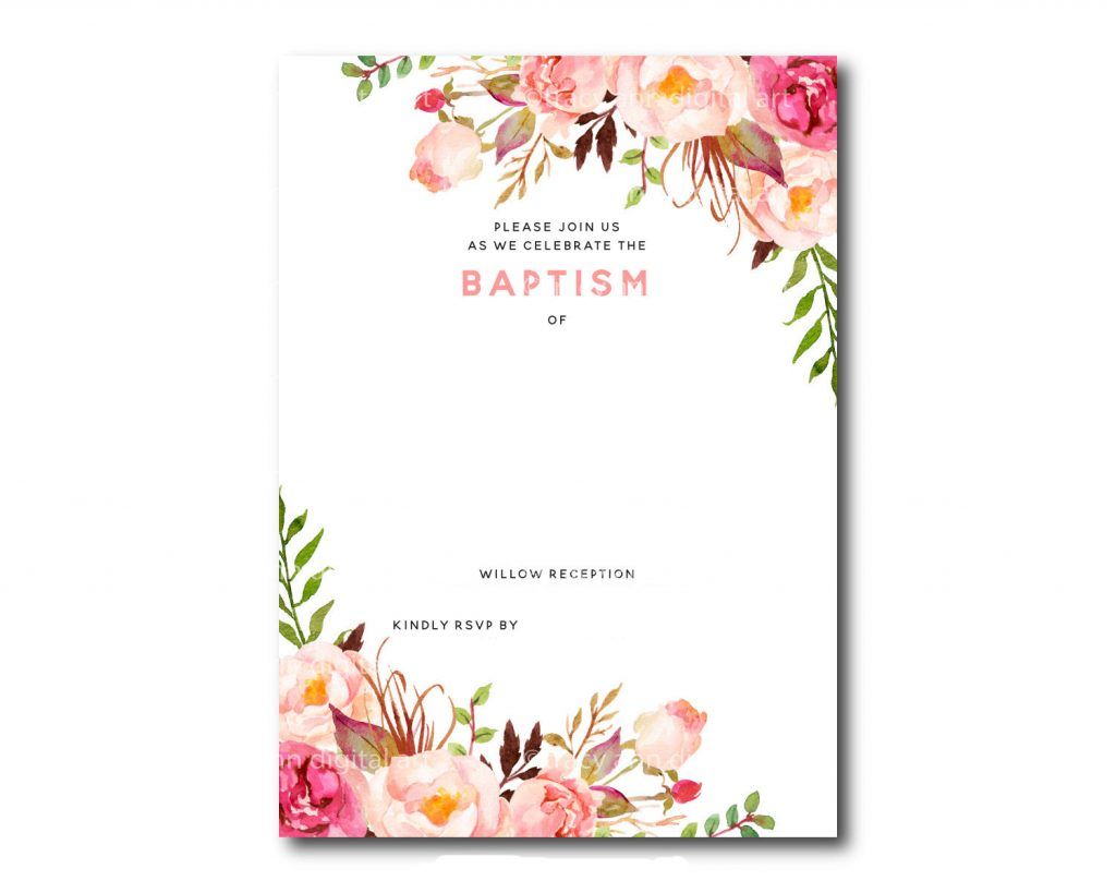 free printable invitation templates baptism