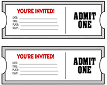 free printable invitation tickets