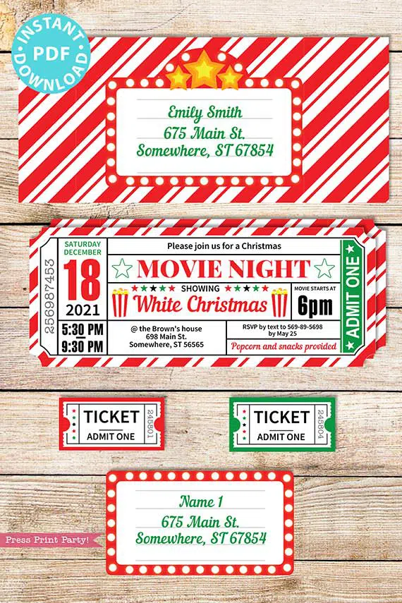 free printable invitation tickets