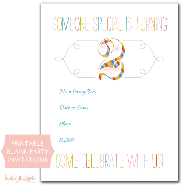 free printable invitations for a birthday party