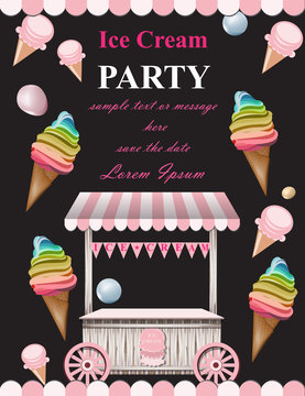 free printable invitations ice cream party