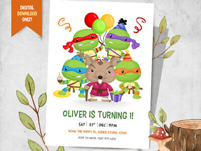 free printable invitations ninja turtles