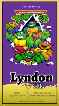 free printable invitations ninja turtles
