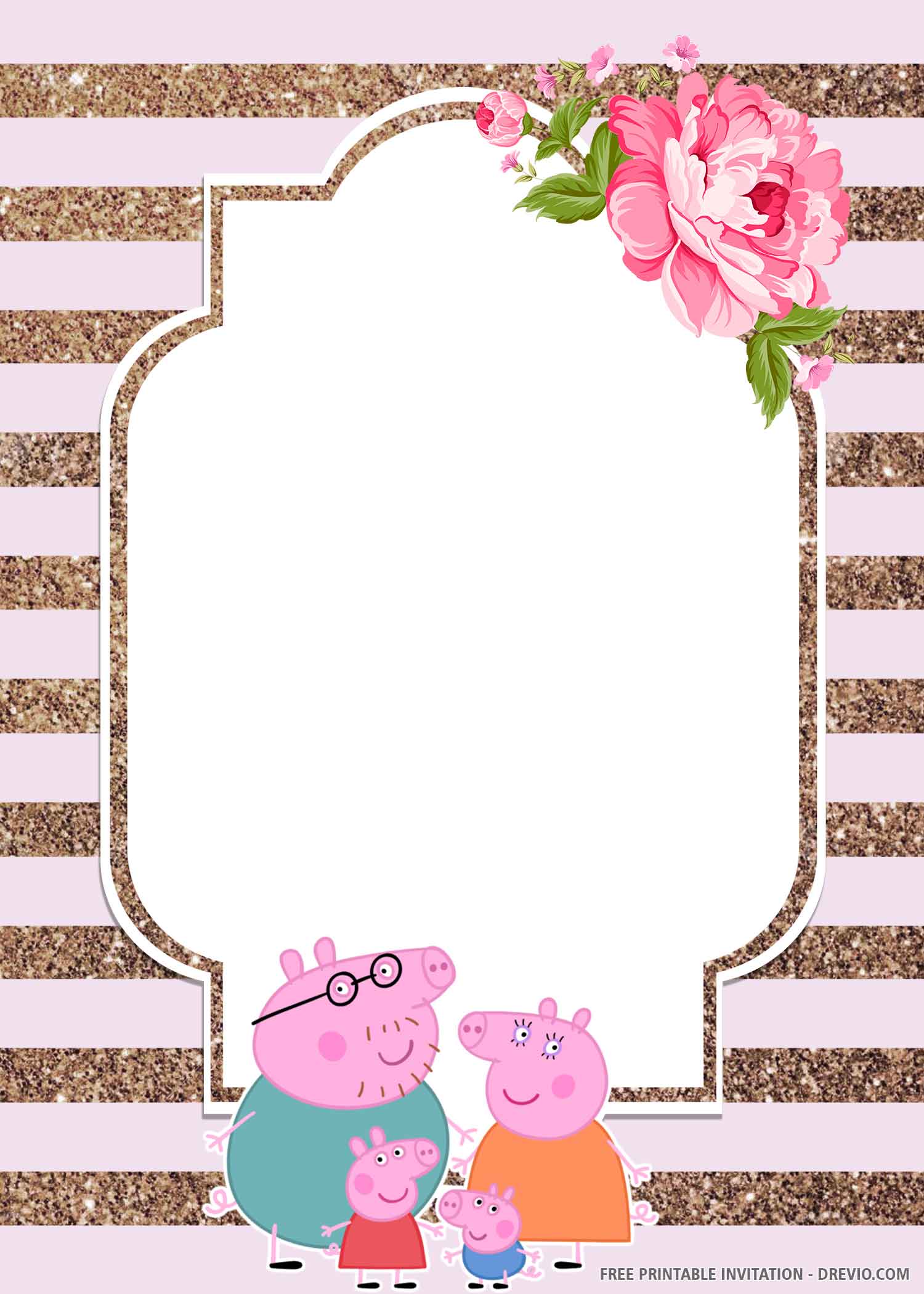 FREE PRINTABLE) - Peppa Pig Birthday Invitation Templates ...