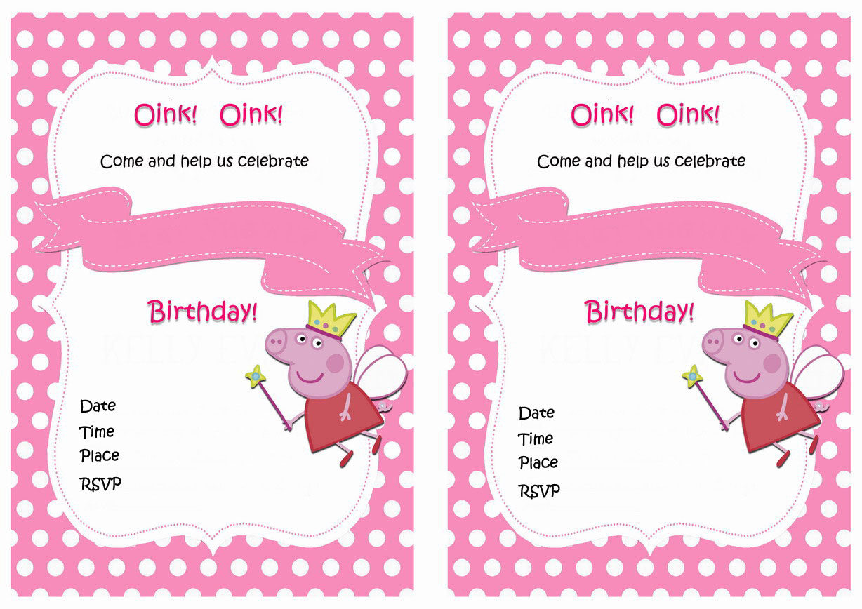 free printable invitations peppa pig