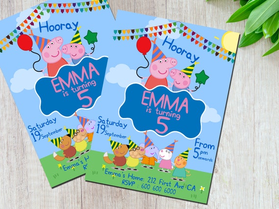 free printable invitations peppa pig