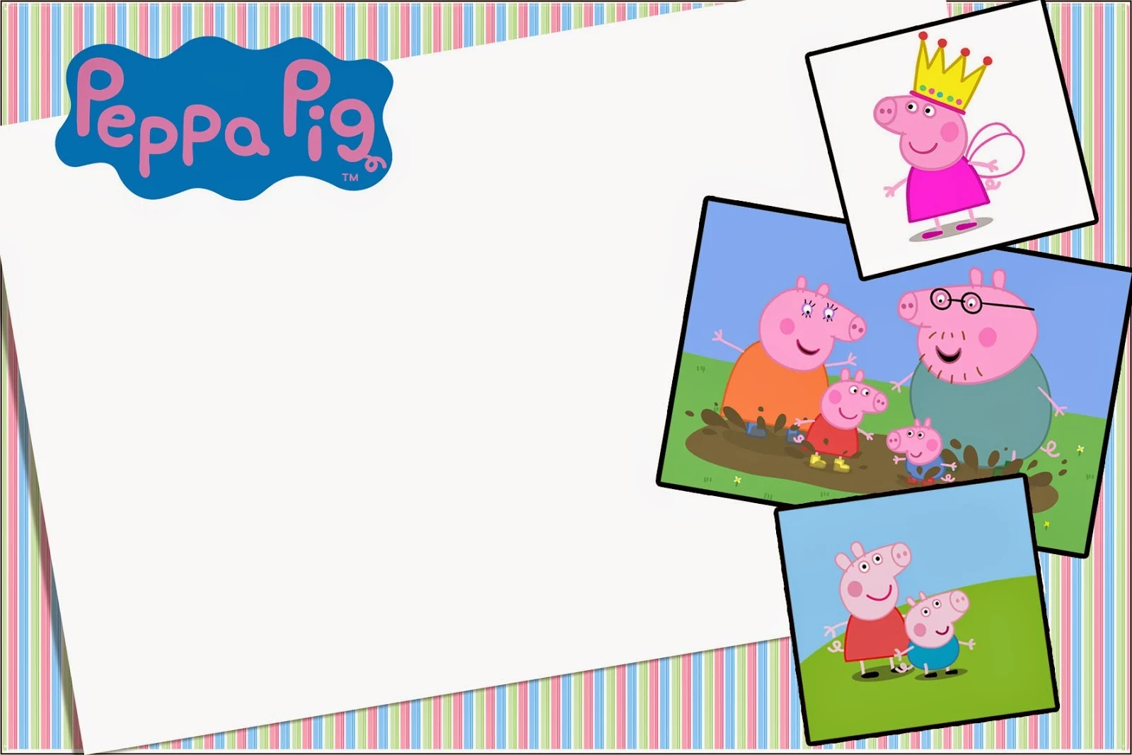 Peppa Pig: Free Printable Invitations and Party Printables. - Oh ...