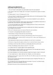 IQ test - ESL worksheet by veronica delellis