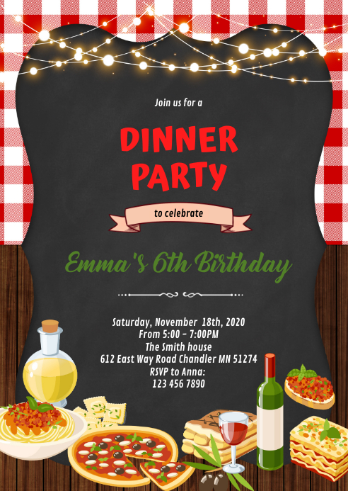 Italian food theme Template | PosterMyWall