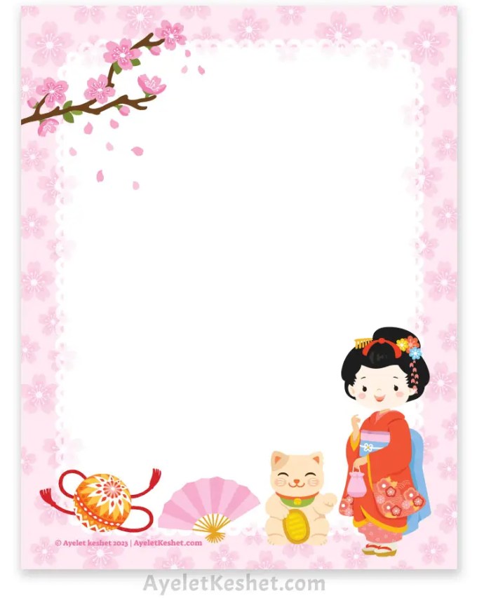 free printable japanese stationery