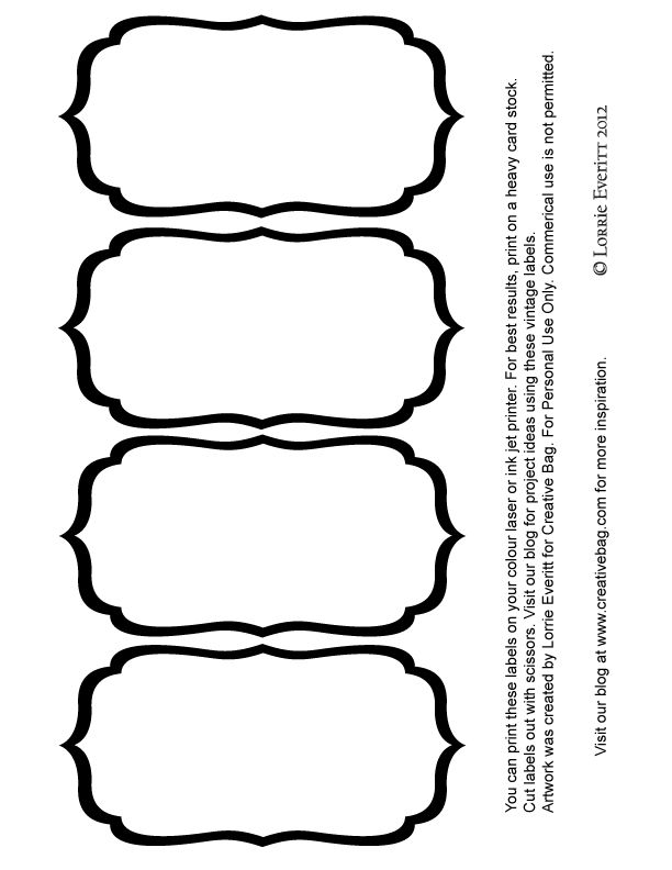 sweet tables, glass containers and more {free} labels