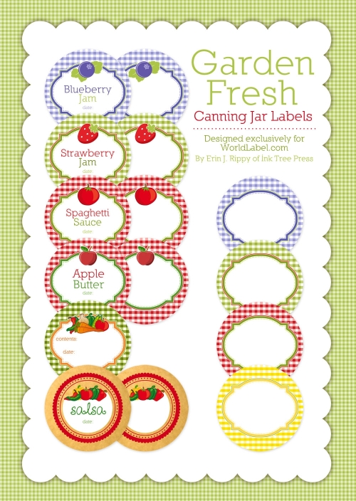 Canning Jar Labels by Ink Tree Press | Free printable labels ...