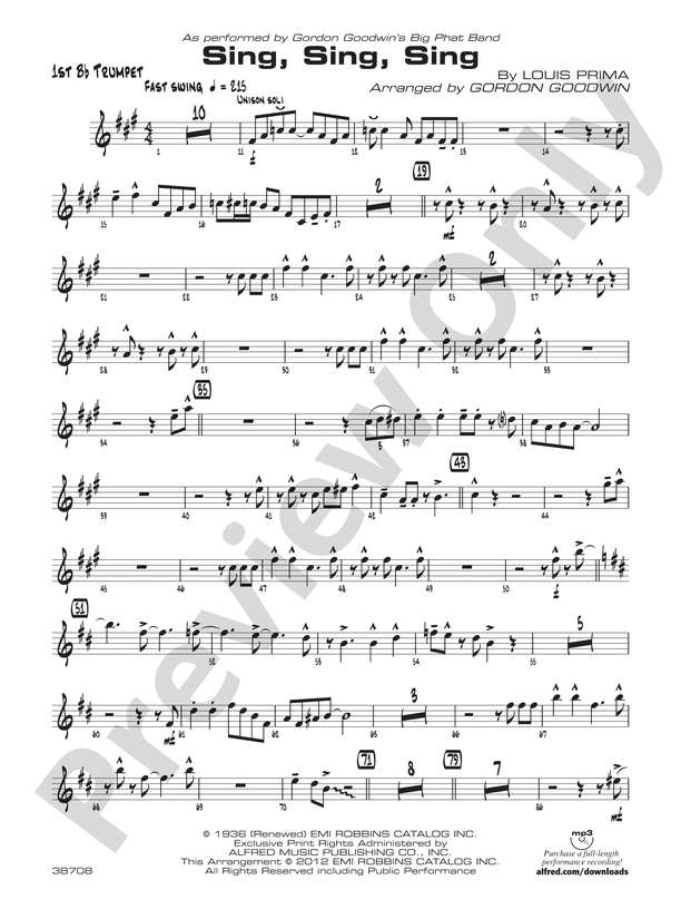 free printable jazz sheet music for trumpet