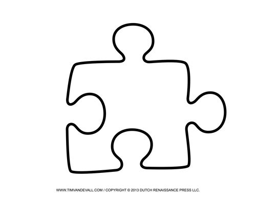 Blank Puzzle Piece Template - Free Single Puzzle Piece Images | PDF