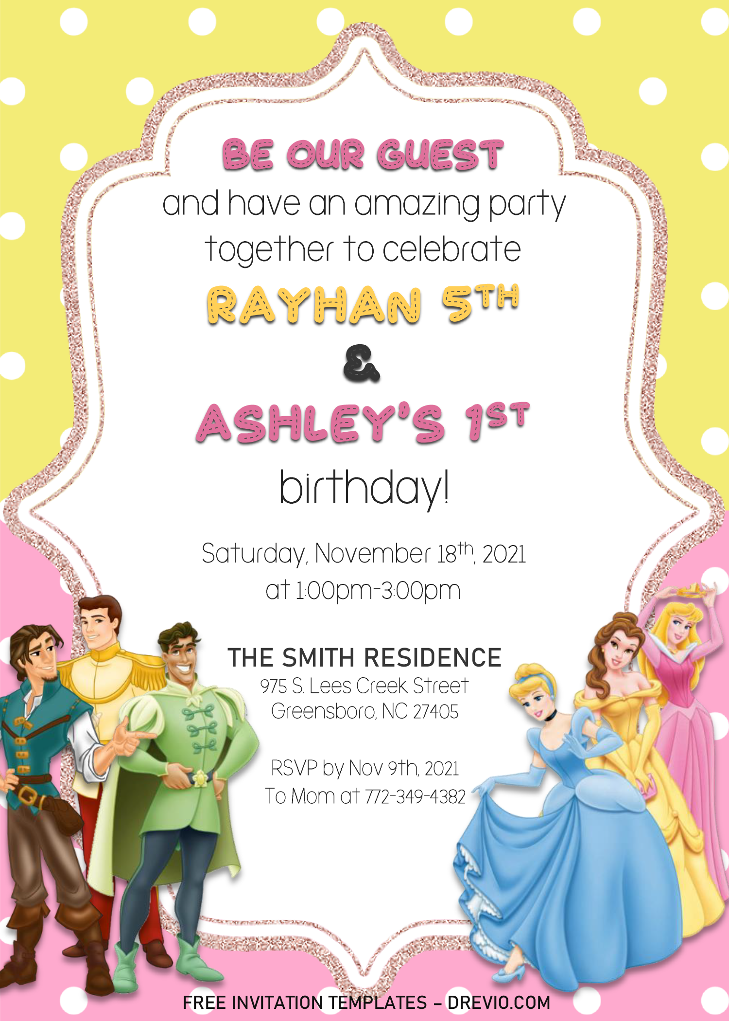 free printable joint birthday invitations