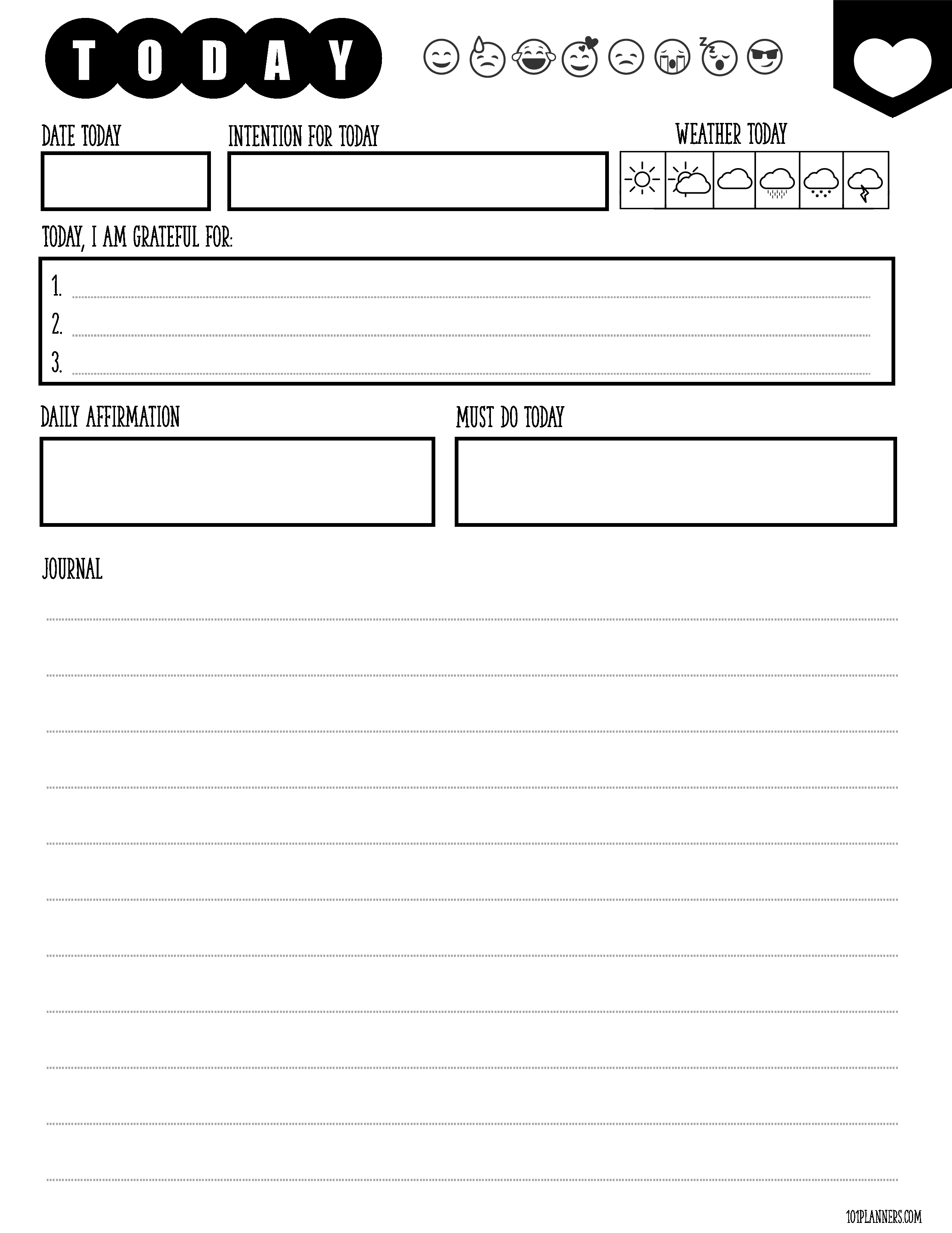 FREE Journal Template Printables | Premade Journal Pages
