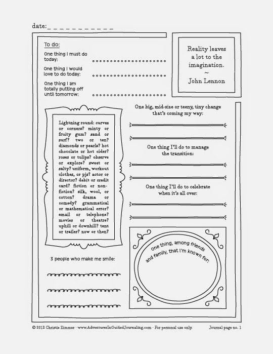 free printable journal pages