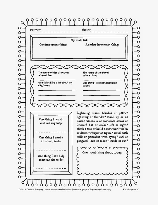 free printable journal pages