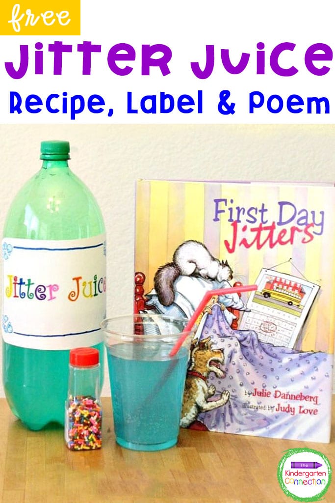 Jitter Juice Recipe With Free Printable Poem for Back to School