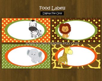 free printable jungle place cards