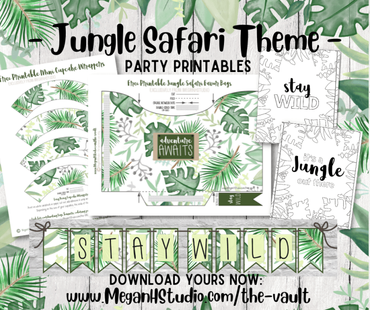 free printable jungle place cards