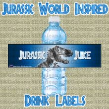 free printable jurassic world water bottle labels