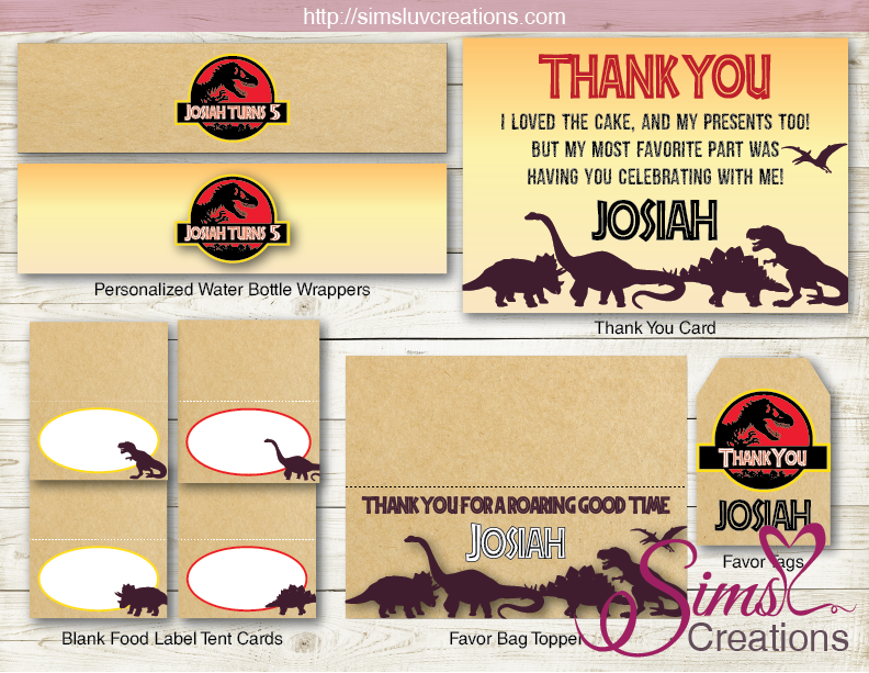 JURASSIC WORLD BIRTHDAY PARTY DECORATION KIT | DINOSAUR SILHOUETTE ...