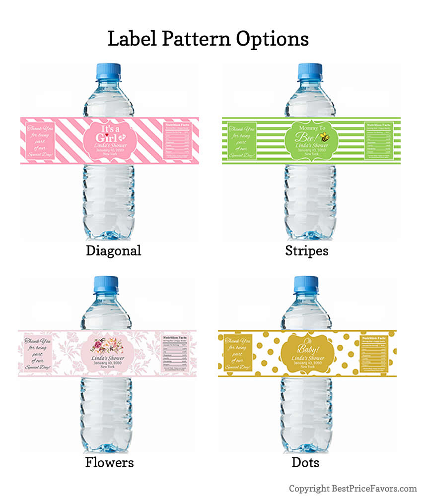 Baby Shower Water Bottle Labels LOWEST Price Water Proof Labels ...