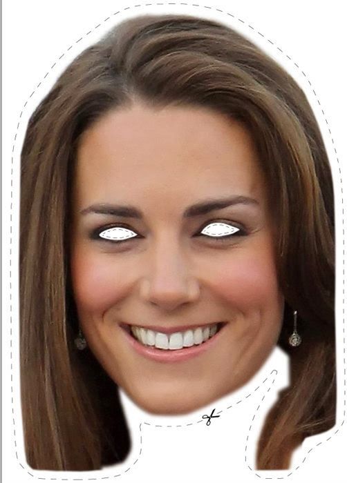 free printable kate middleton mask