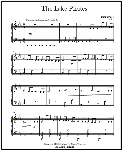 free printable keyboard music